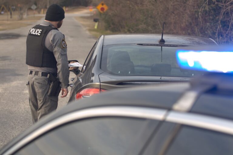 Cayce patrol officer on a traffic stop